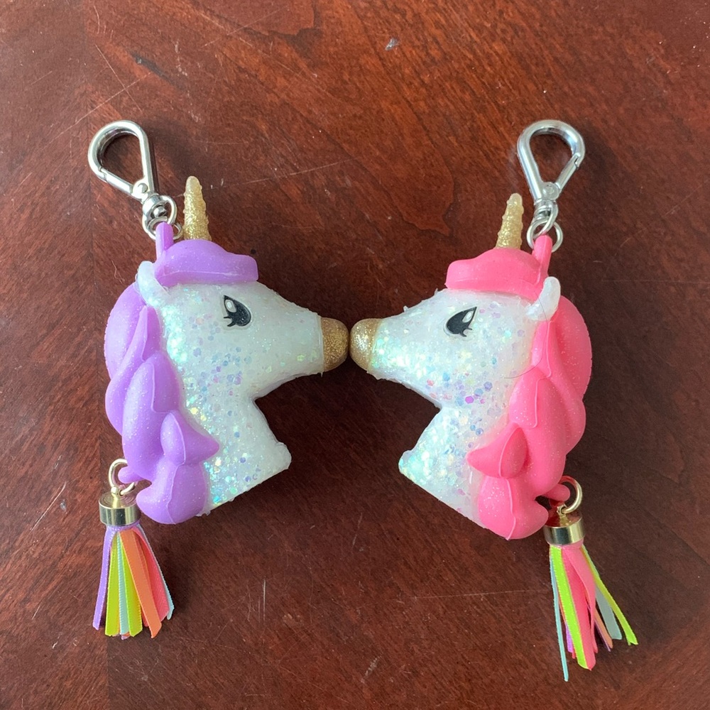 Bath & Body Works 2 unicorn keychains